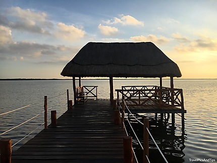 La lagune de Rio Lagartos au lever du soleil