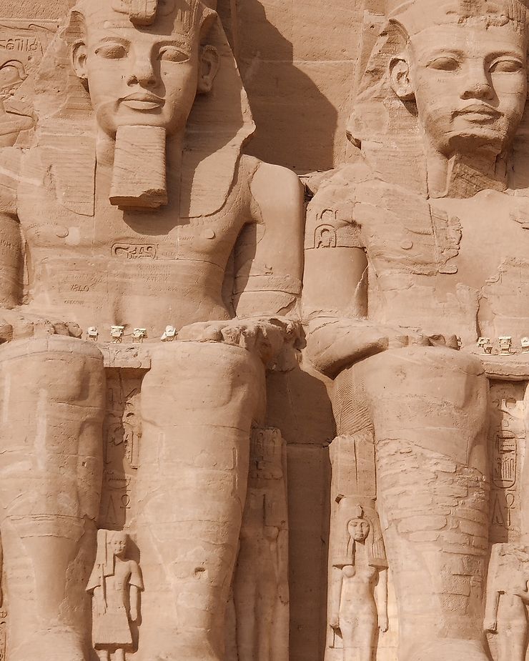 Abou Simbel Temples Statues Abou Simbel Basse Nubie Gypte