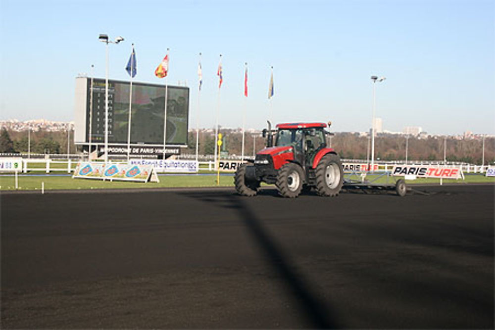 Tracteur à l'hippodrome