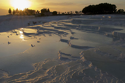 Coucher de soleil à Pamukkale