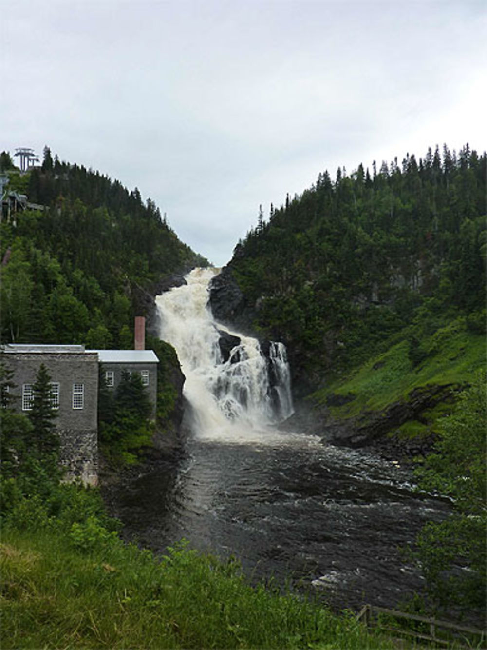 Usine près de la cascade