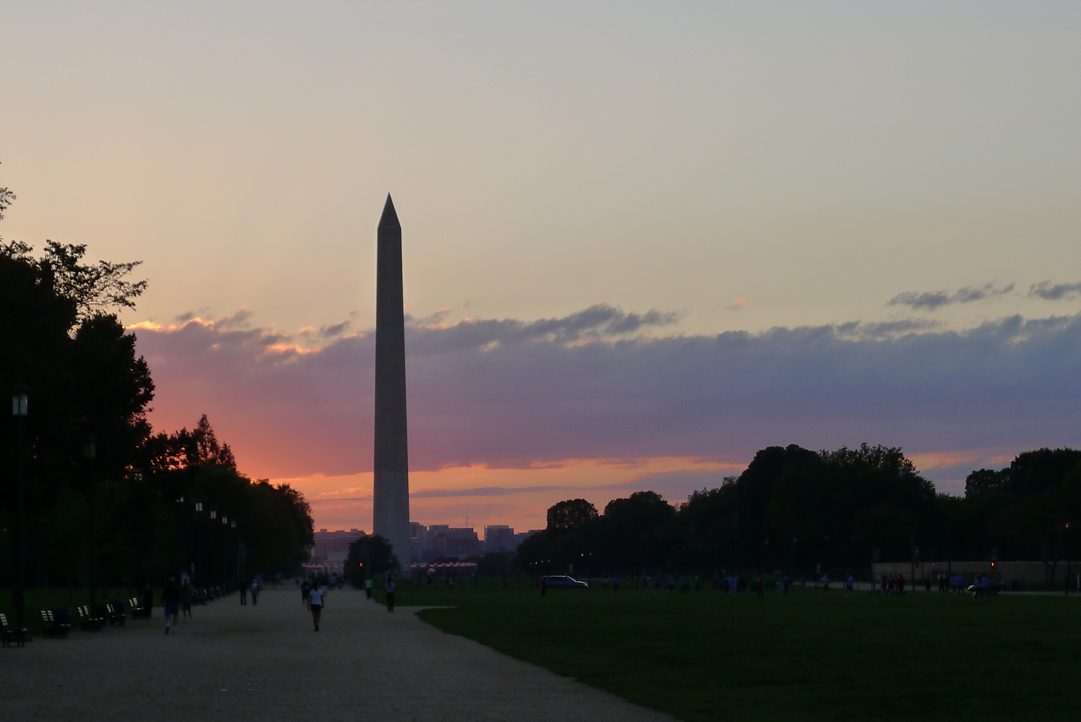 Monument Washington Au Coucher Du Soleil Washington