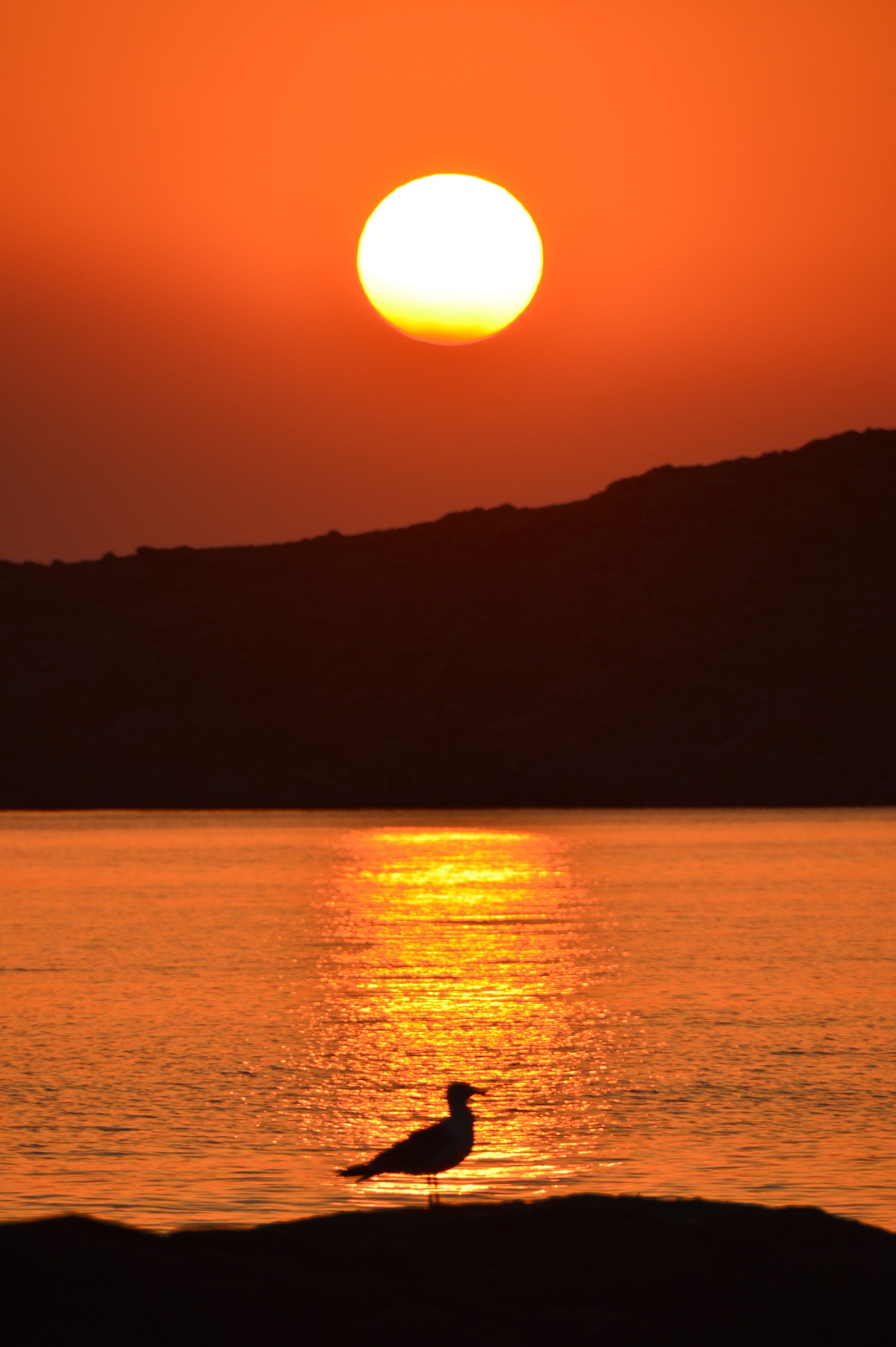 Couché de soleil sur l'ile de Naxos