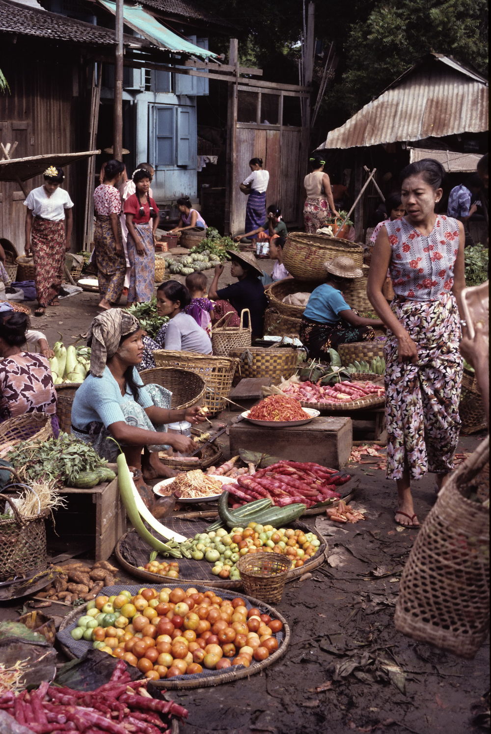 Marché de Sagaing 20 km à l'ouest de Mandalay