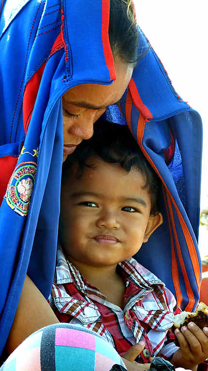 Maman Cambodgienne et son fils
