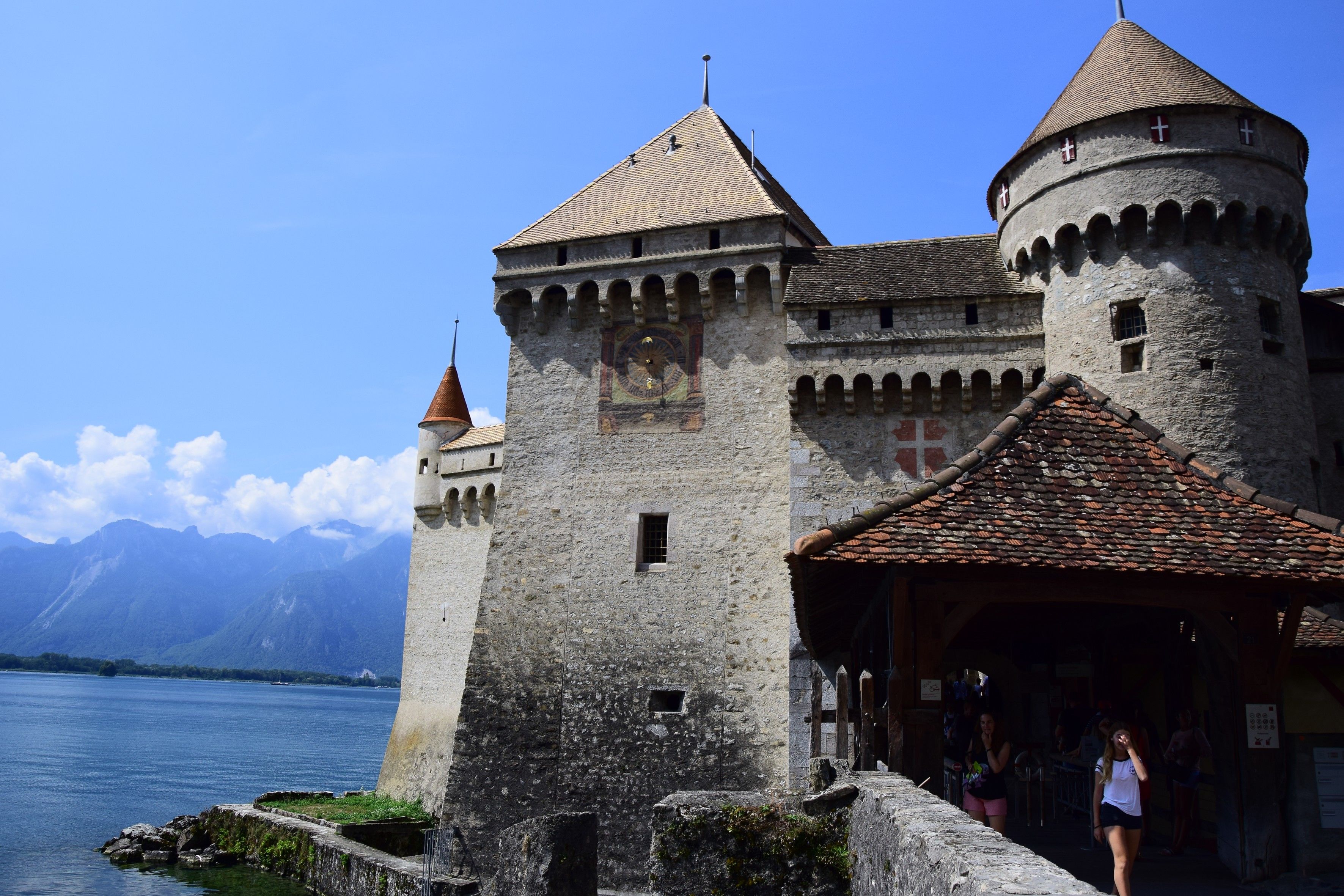 Le château de Chillon au bord du lac Léman
