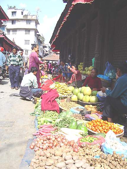 Marché à Kathmandu