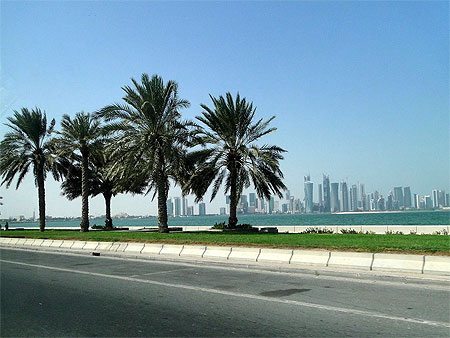 Corniche street à Doha Corniche street à Doha