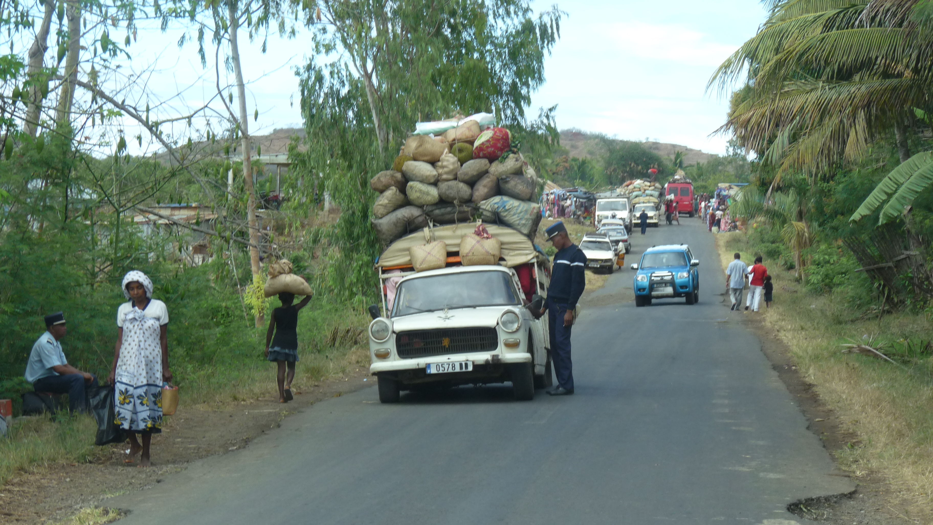 Controle de gendarmerie à Madagascar
