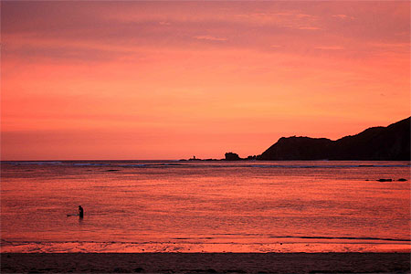 Coucher de soleil à Kuta Lombok
