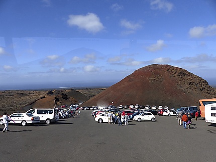 Parking du départ pour visiter les volcans 
