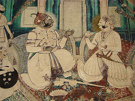 Rencontre entre les maharajas de Bundi et de Kota