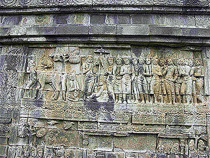 Bas-relief à Borobudur
