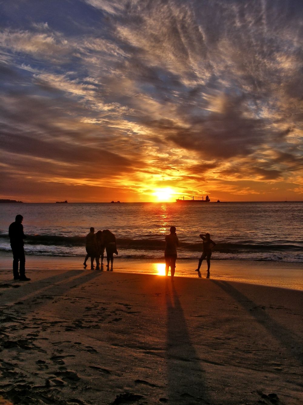 Coucher de soleil, viña del mar, Chili