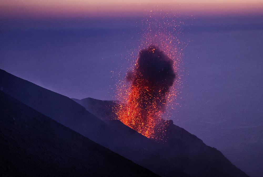 Éruption au Stromboli