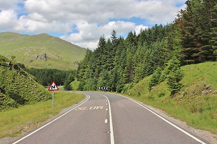 Route entre Loch Lomond et Fort William