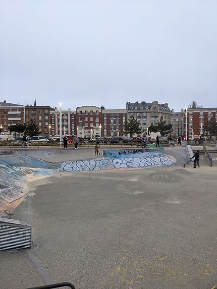 Skatepark sur la plage