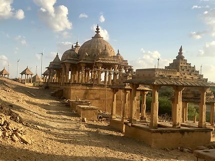 Coucher de soleil à Jaisalmer - Cénotaphes royaux