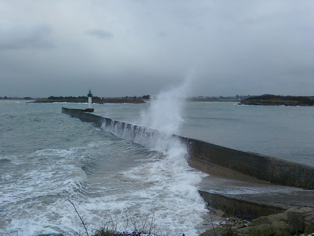 Digue de Moguériec un après-midi d'hiver...