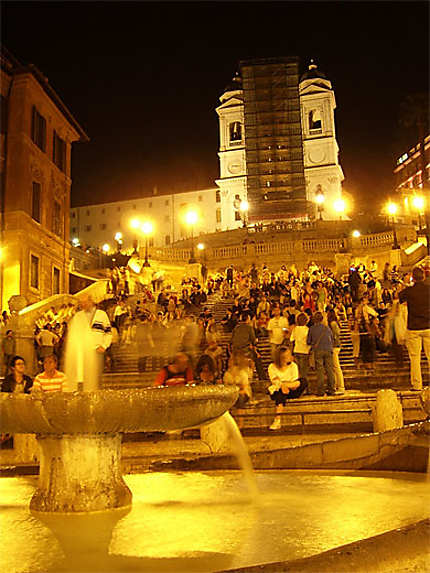 Piazza di Spagna dans la nuit
