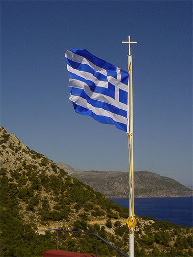 Le drapeau de la Grèce