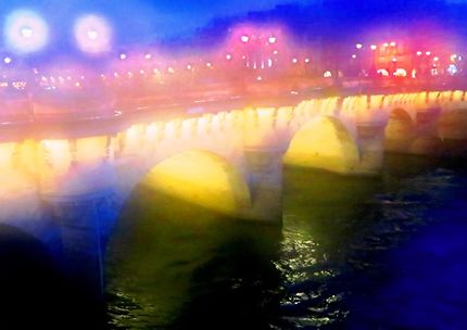 Paris et le Pont-Neuf la nuit