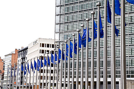 Bruxelles - Quartier Européen - Les 28 drapeaux Bruxelles - Quartier Européen - Les 28 drapeaux