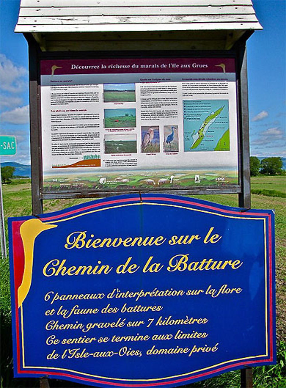 Quebec-Canada-ile aux grues au printemps-le chemin des battures