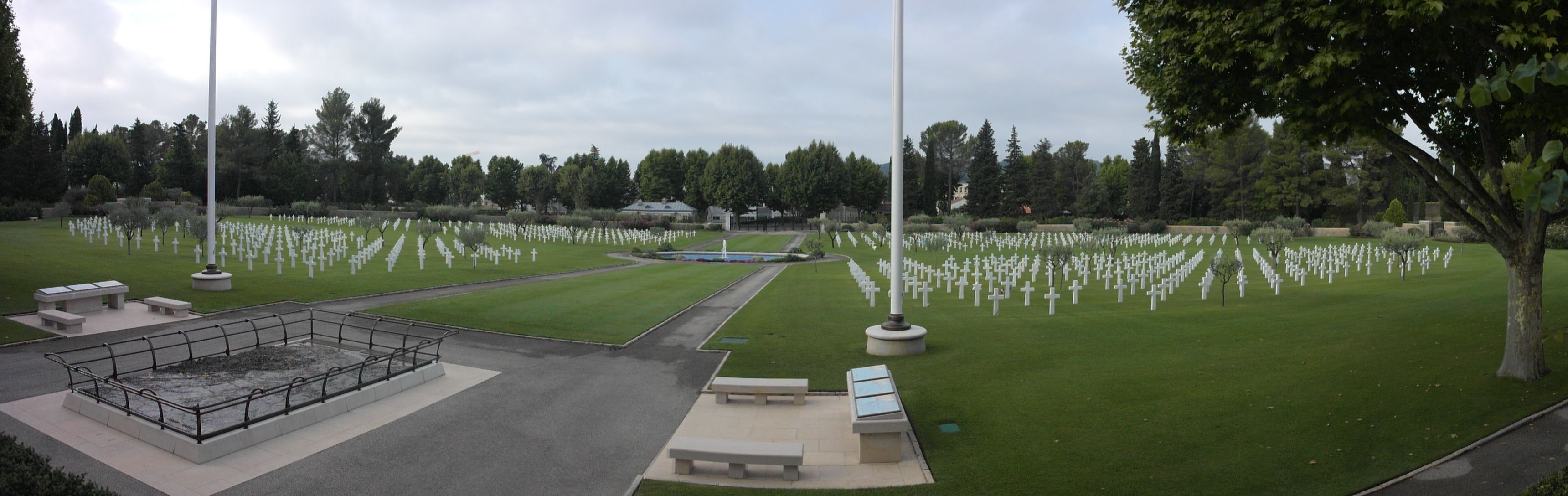 Panorama du cimetière américain