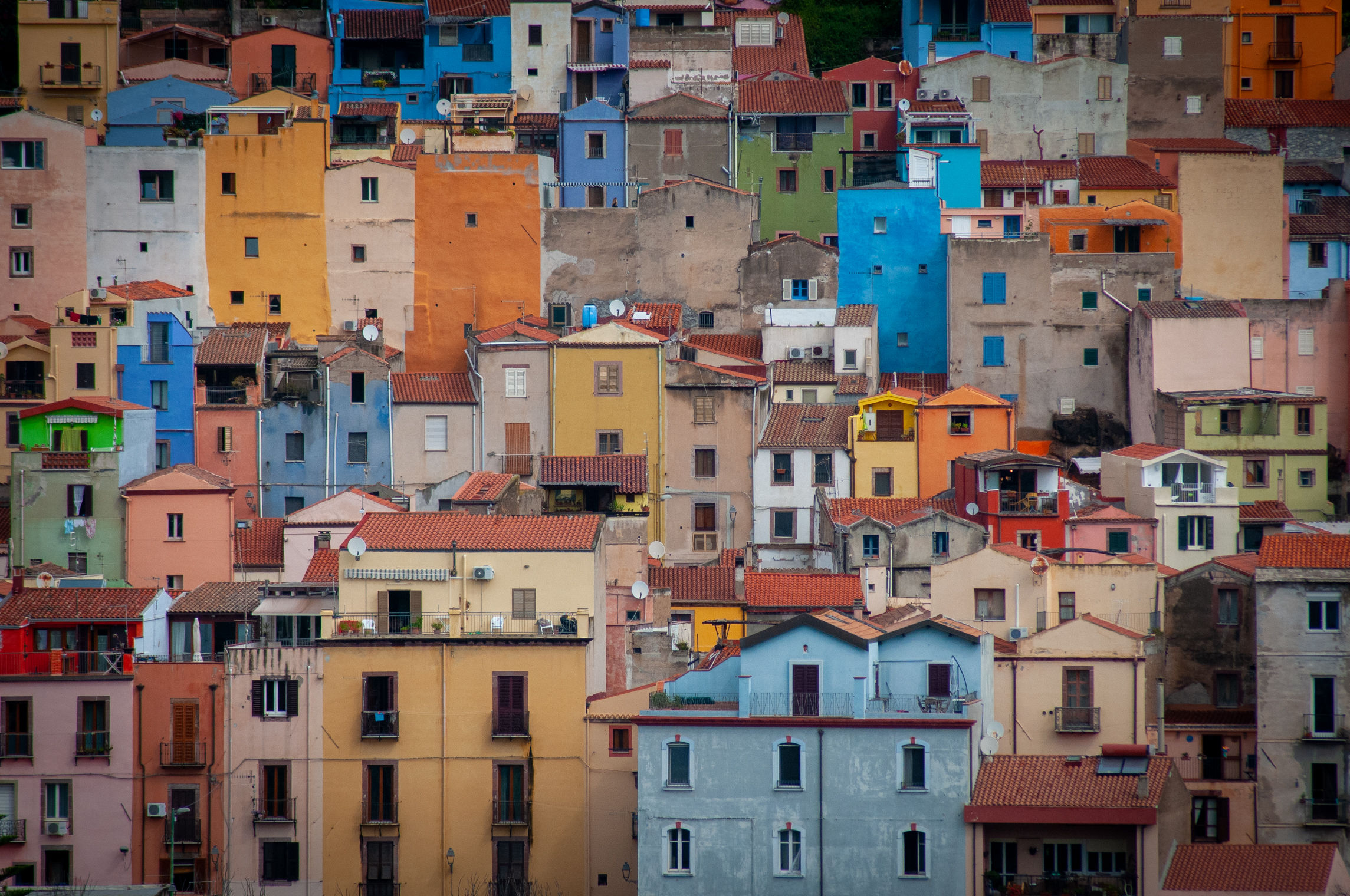 Village coloré de Bosa en Sardaigne