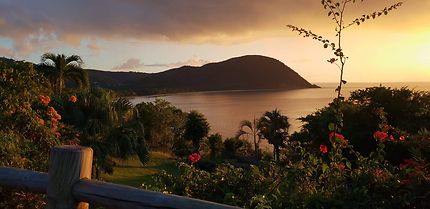 Coucher de soleil à Grande-Anse, Guadeloupe