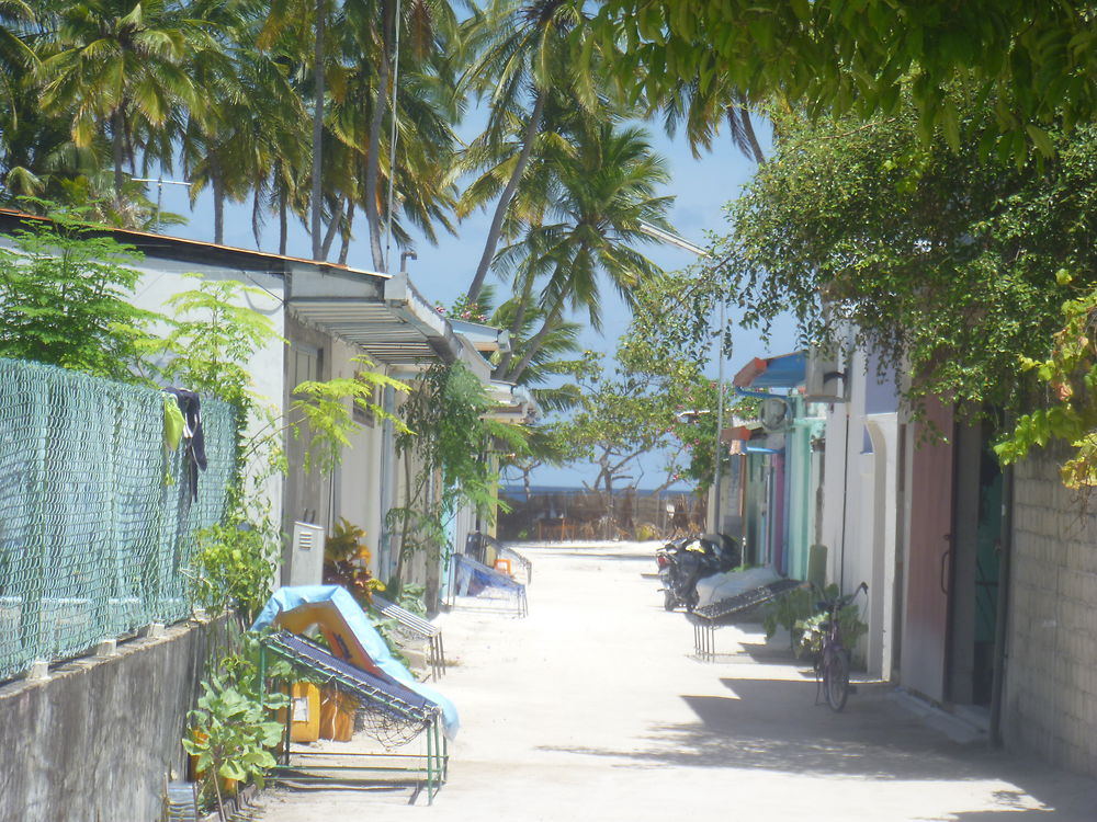 Dans la rue à Maafushi