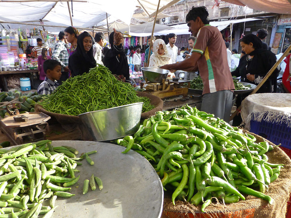 Scène de marché