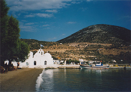La plage de Vathí La plage de Vathí