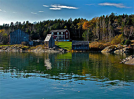 Quebec-Canada-ile Verte a l'automne-l'arrivée