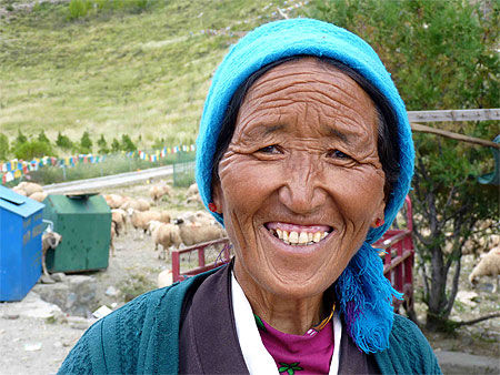 Tibétaine près de Tsétang