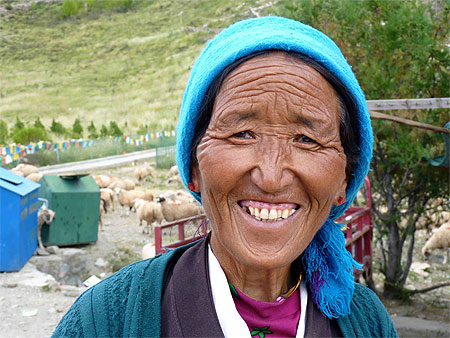 Tibétaine près de Tsétang Tibétaine près de Tsétang