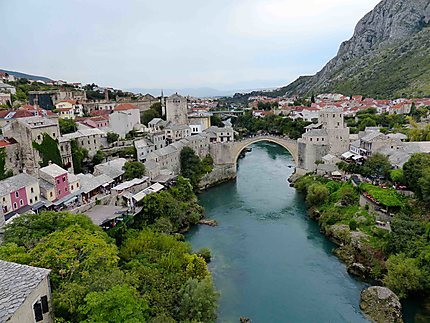 Pont de Mostar depuis le haut du minaret
