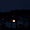 La lune se lève dans les pins à L'aber Wrach
