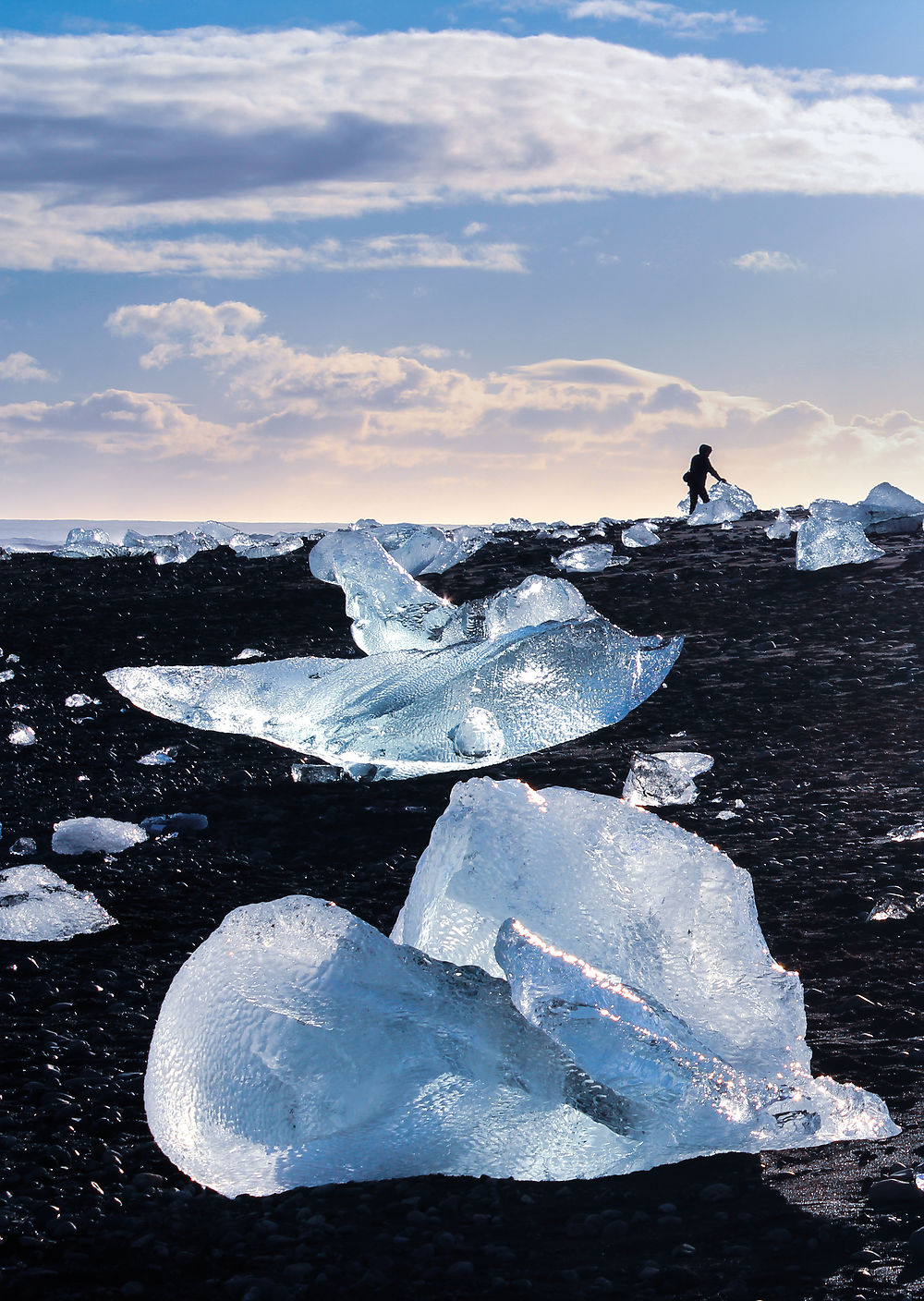 Plage de diamants à Hella en Islande