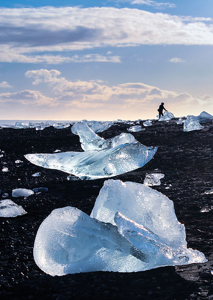 Plage de diamants à Hella en Islande