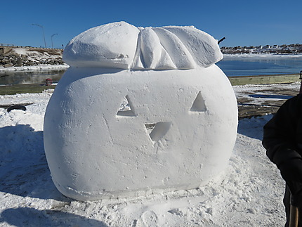 Sculpture de neige à Matane