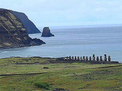 Les Moaï d'Ahu Tongariki