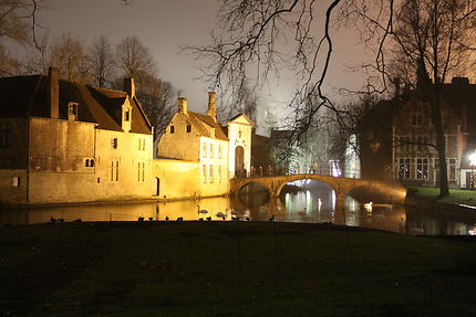 Bruges - vue des canaux un soir de décembre