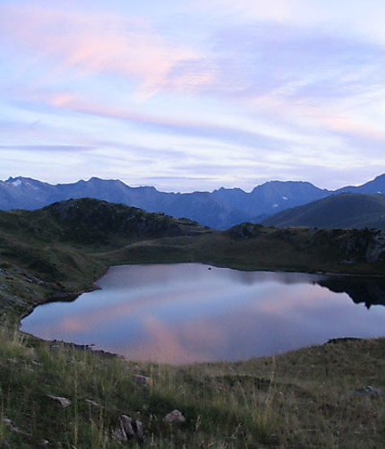 Lac noir miroir à L'Alpe d'Huez