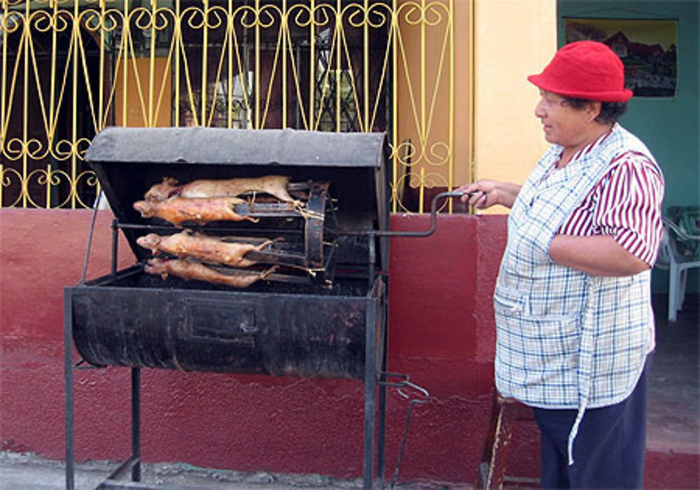 Cuy cochon d'Inde roti