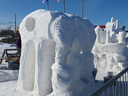 Sculpture de neige à Matane
