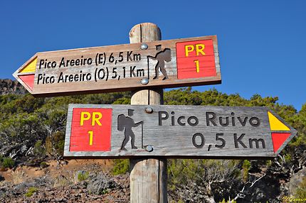 Panneau Hütte Pico Ruivo