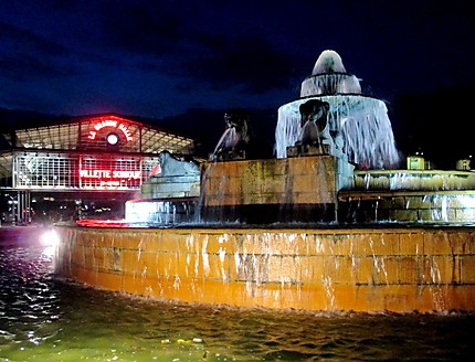 La Fontaine aux Lions la nuit