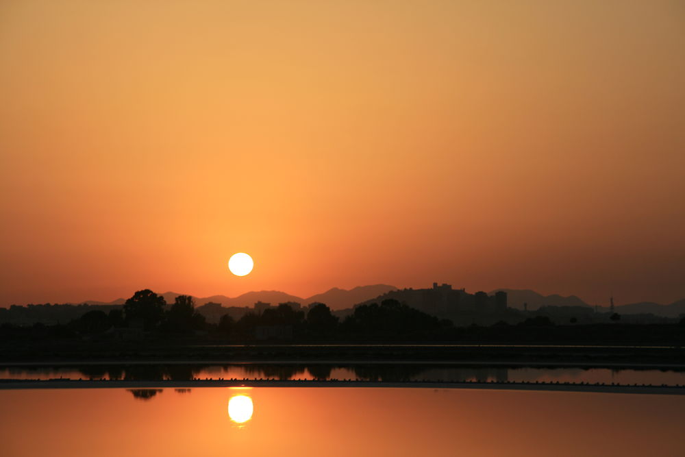 Coucher de soleil à Cagliari